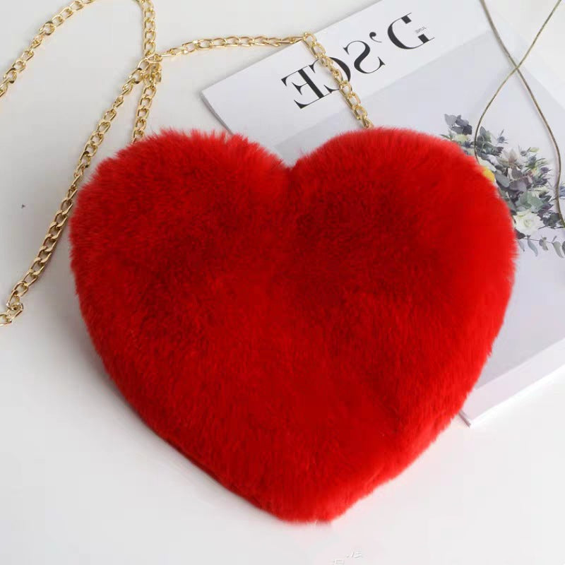 Plush Heart Bag For Women Valentine's Day