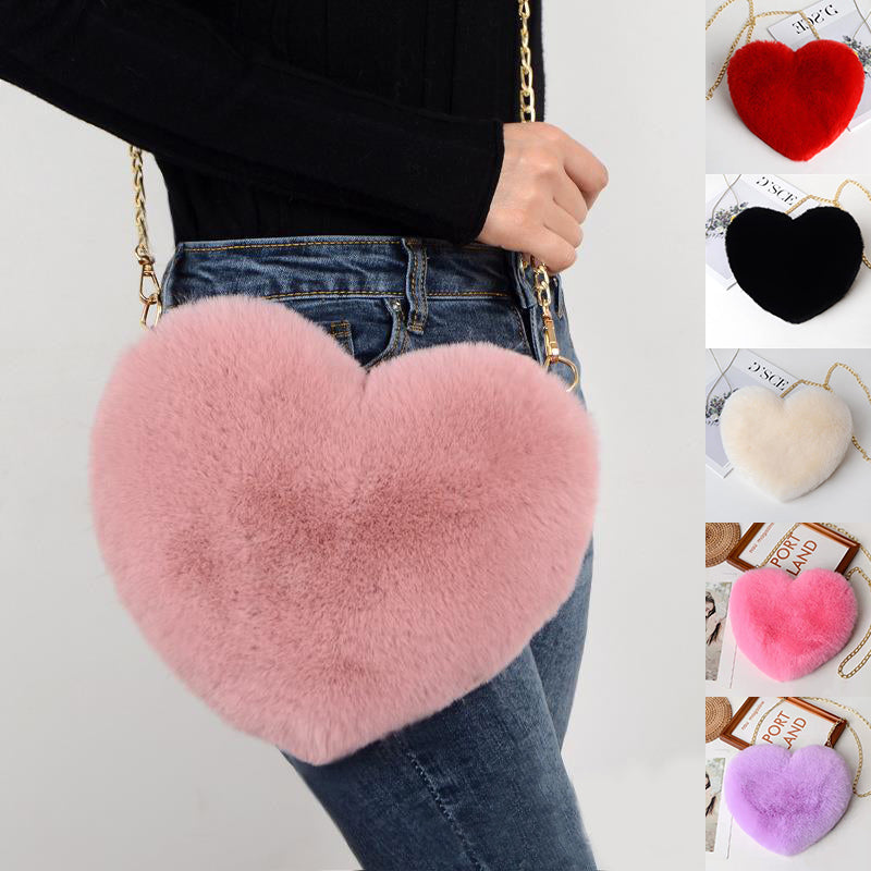 Plush Heart Bag For Women Valentine's Day