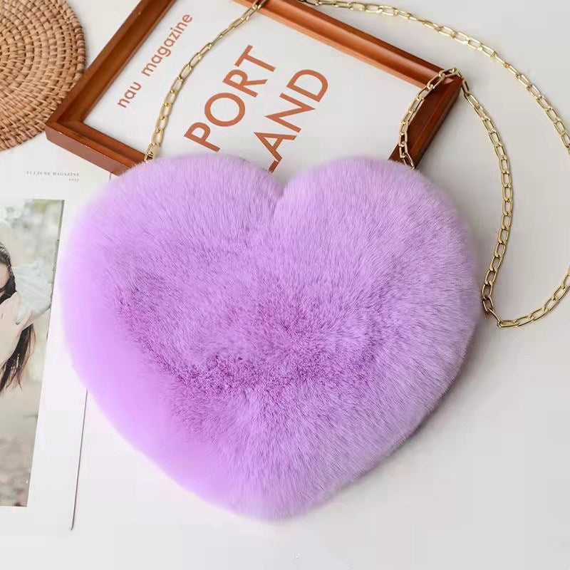 Plush Heart Bag For Women Valentine's Day