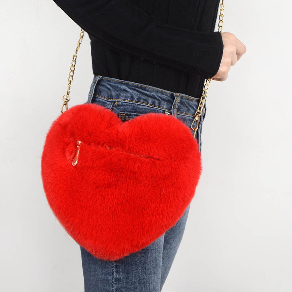 Plush Heart Bag For Women Valentine's Day