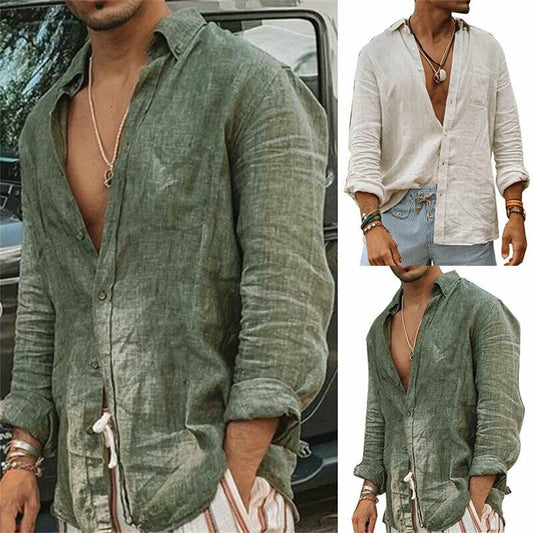 Solid Color Shirt Casual Shirt